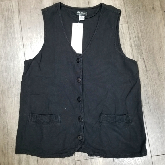 Vintage Magic Mountain Women's Button Up 100% Cotton Vest Y2K - Picture 5 of 7